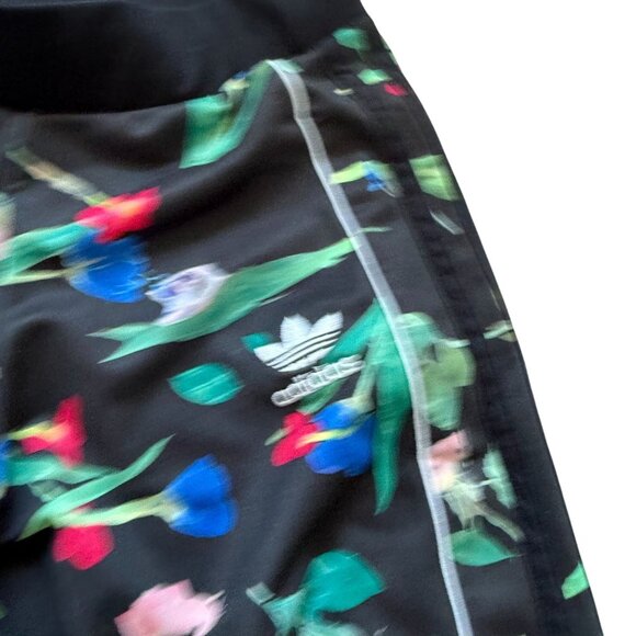 Adidas Originals Floral Print Athletic Leggings Women's Activewear Multicolor - Picture 2 of 10